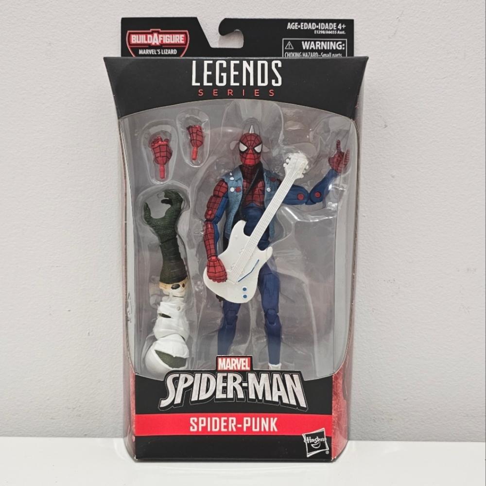 Marvel Legends Spider Punk (Spiderman) Lizard BAF 6" action figure Hasbro.